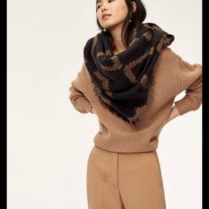 Aritzia Wilfred Diamond Mosaic Blanket Scarf Peniche